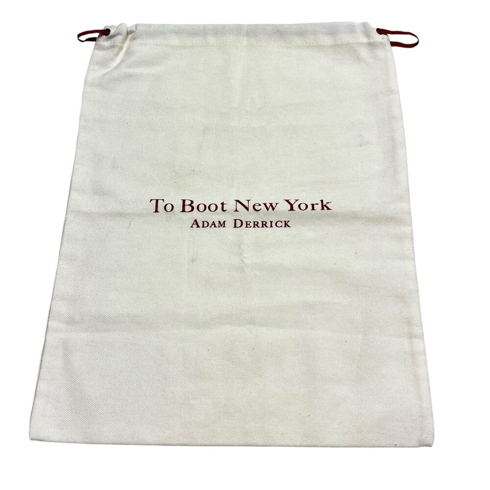 Adam Derrick To Boot New York Storage Dust Bag 12"x15" Drawstring Closure Ivory